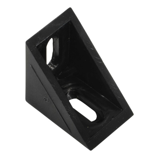 Midwest Fastener 90 Degree x 1" x 1" Black Plastic Mounting Brackets 10PK 39442 - main